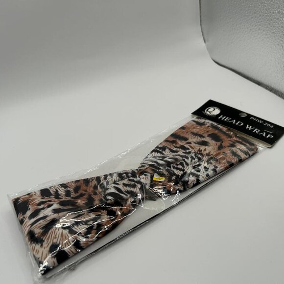 Leopard Elastic Bowtie Style Headband - Picture 2 of 3